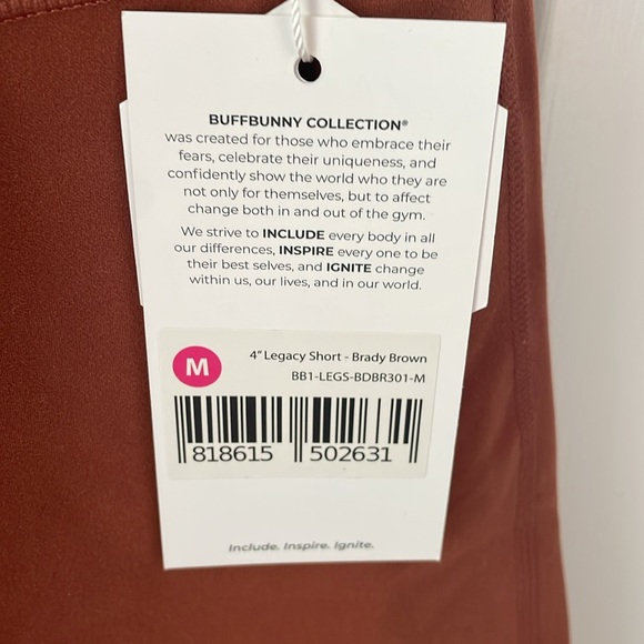 Buff Bunny Brady Brown 4" Short - Picture 2 of 4